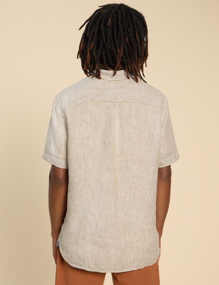 Pure Linen Striped Shirt 4 of 6