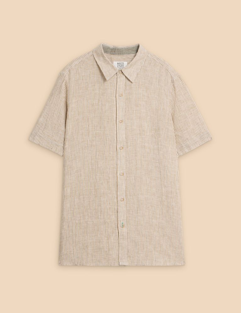 Pure Linen Striped Shirt 2 of 6
