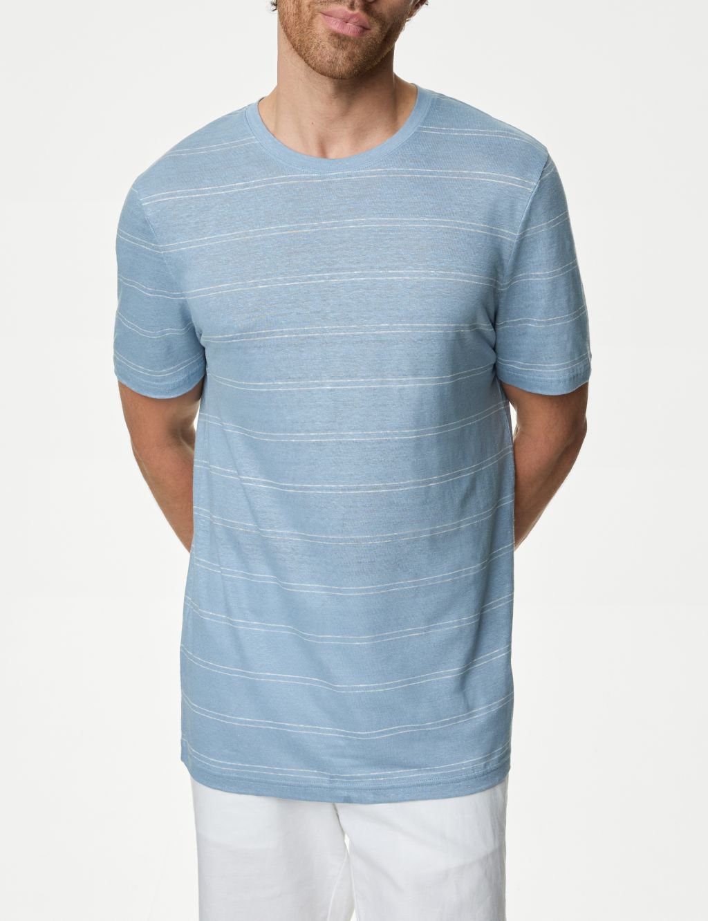 Pure Linen Striped T-Shirt 4 of 5