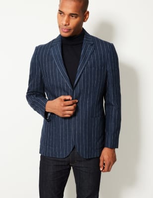 Mens striped shop blazer jackets