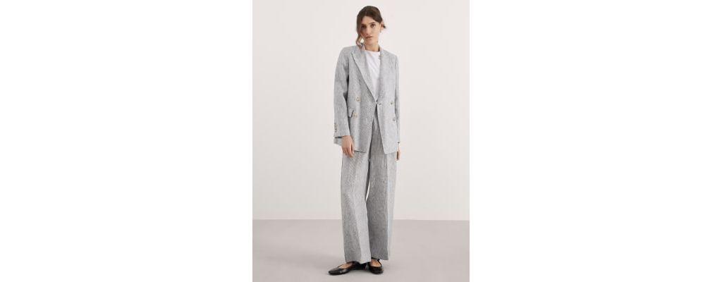 Pure Linen Striped Trousers 2 of 6