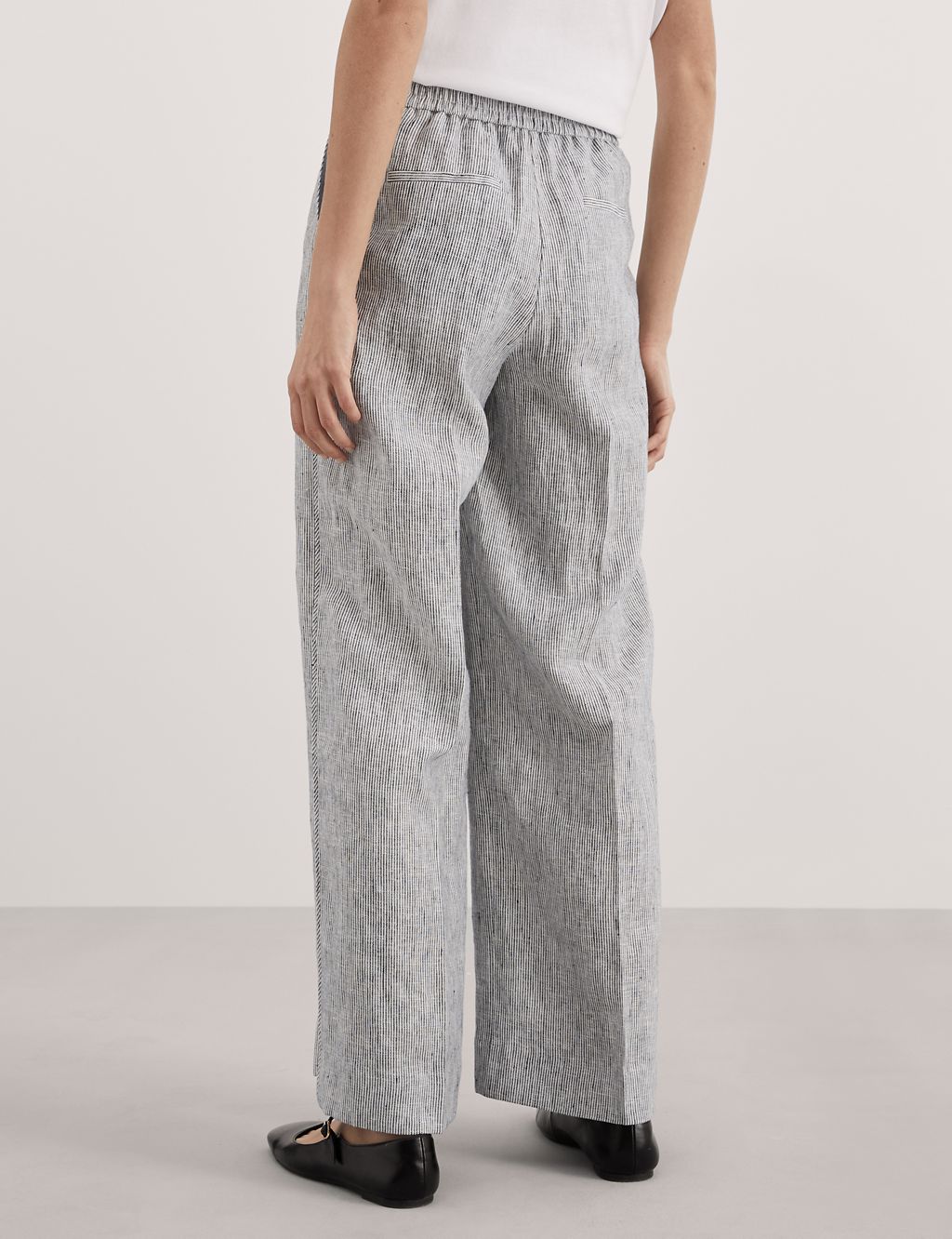 Pure Linen Striped Trousers 5 of 6