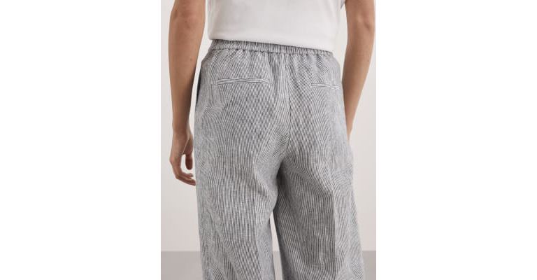 Pure Linen Striped Trousers 6 of 6