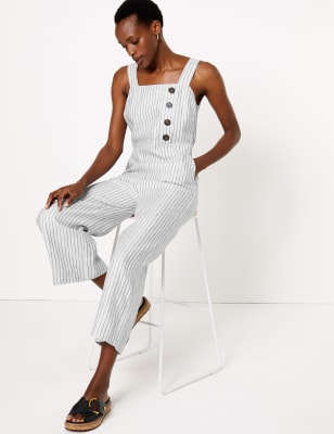 marks and spencer striped jumpsuit