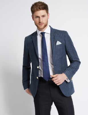 marks and spencer mens linen jackets