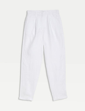 Pure Linen Tapered Trousers Image 2 of 5