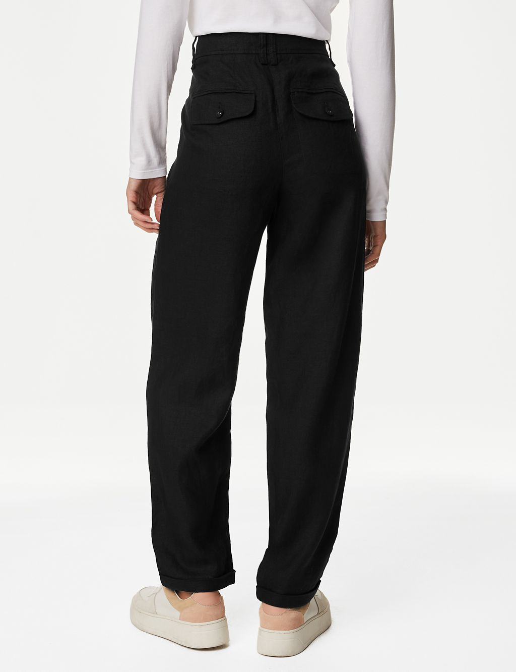 Pure Linen Tapered Trousers 5 of 5