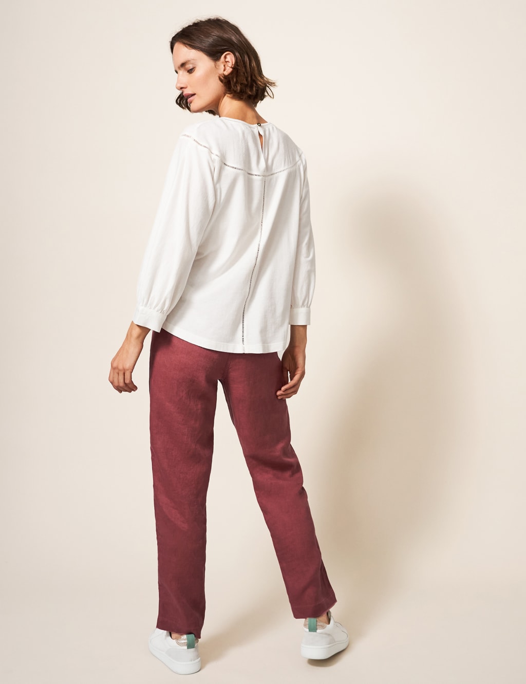 Pure Linen Tapered Trousers 5 of 5