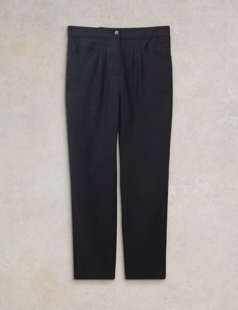 Pure Linen Tapered Trousers White Stuff M S