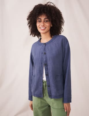 linen bomber jacket womens