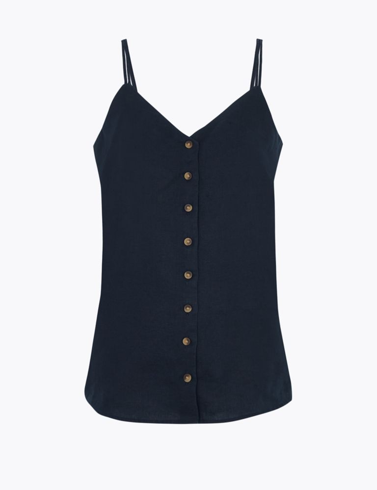 Pure Linen V-Neck Camisole Top 2 of 4