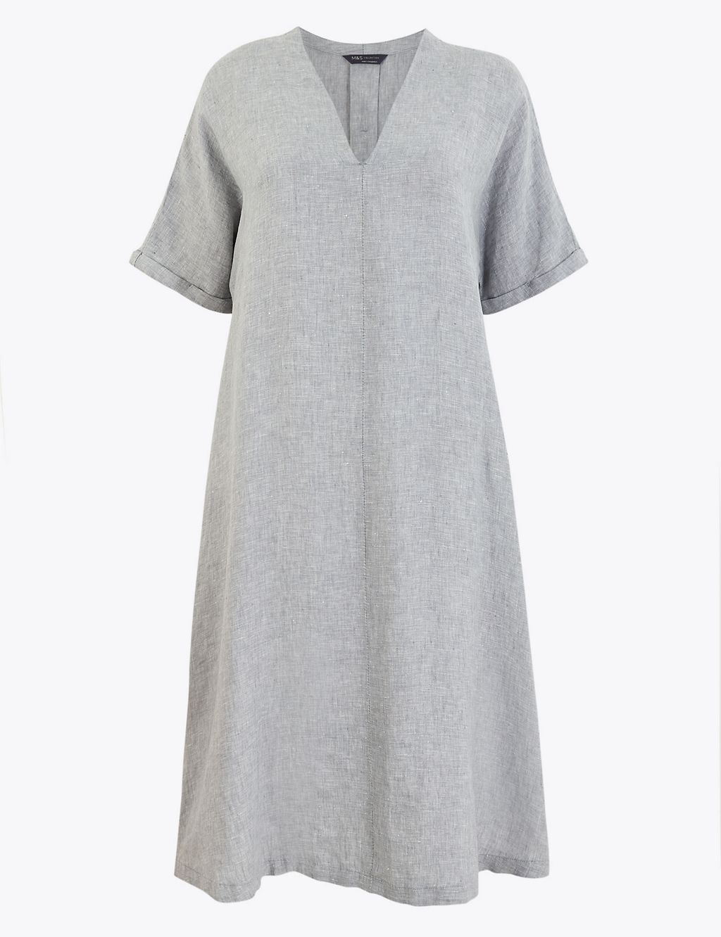 Pure Linen V-Neck Shift Dress | M&S Collection | M&S