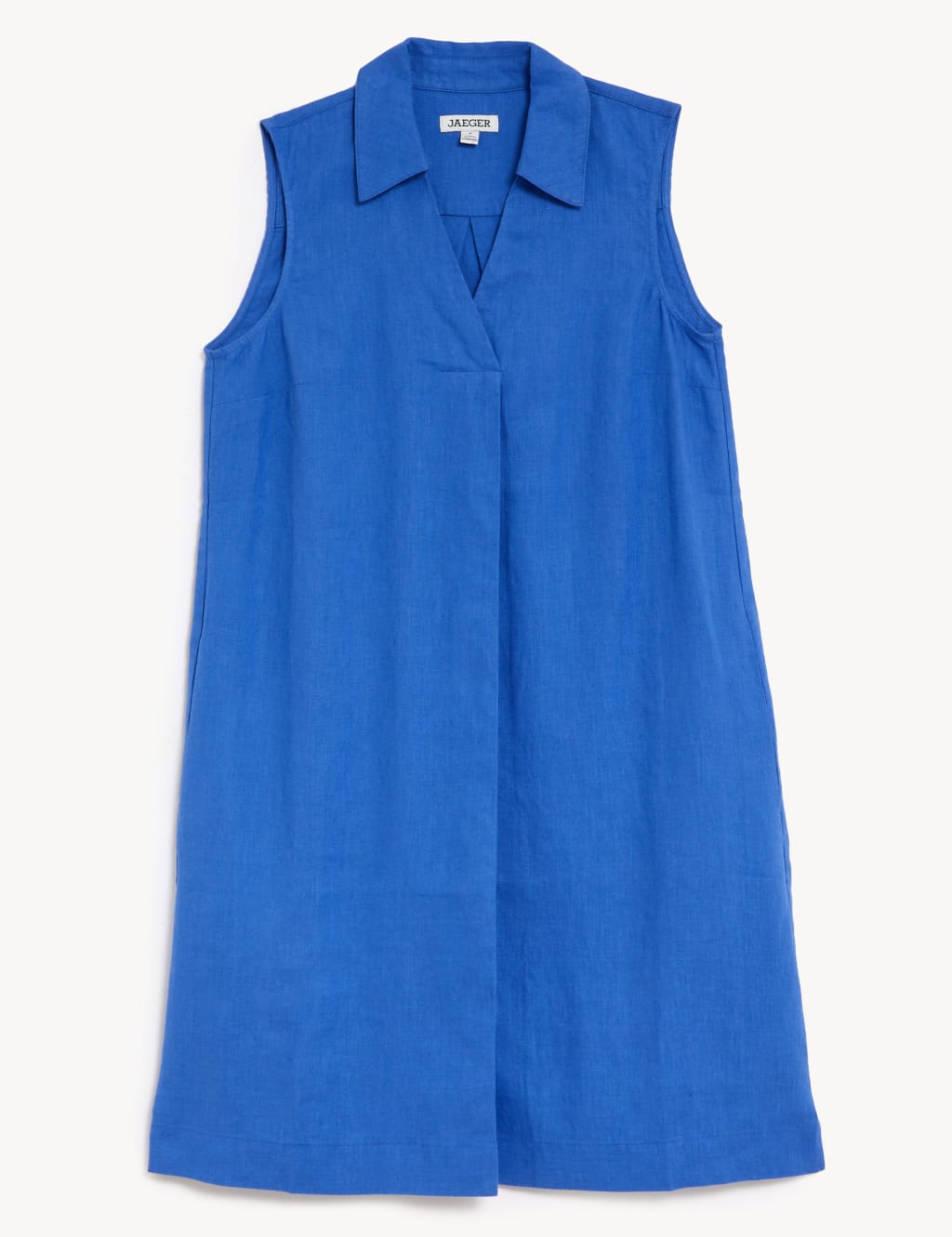 Pure Linen V-Neck Sleeveless Shift Dress 1 of 6