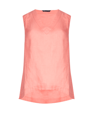 linen sleeveless vest