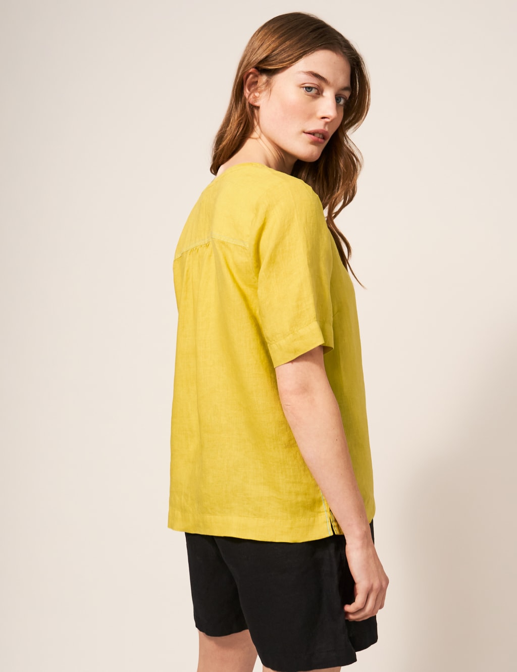 Pure Linen VNeck Top White Stuff M&S