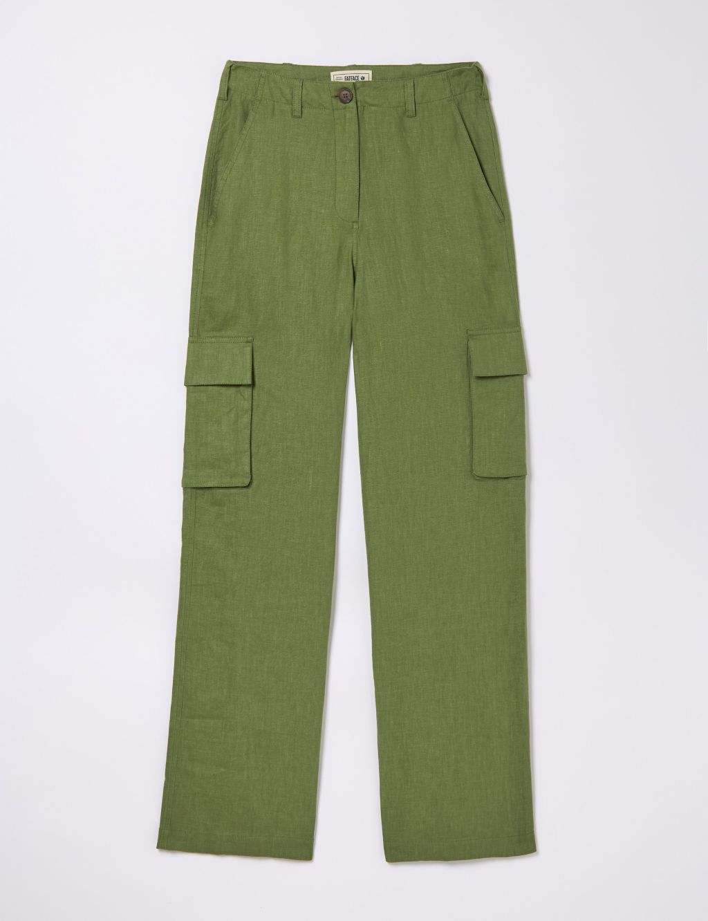 Pure Linen Wide Leg Cargo Trousers 1 of 5