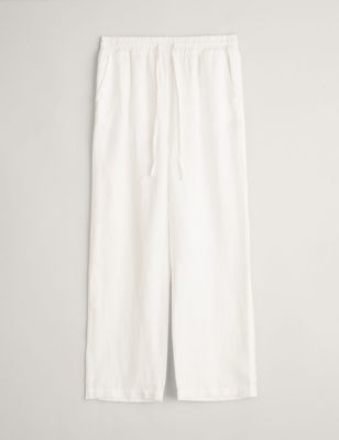 Pure Linen Wide Leg Trousers Image 2 of 5