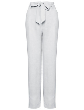 Pure Linen Wide Leg Trousers Image 2 of 7