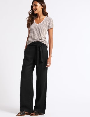 Linen trousers marks on sale and spencer mens