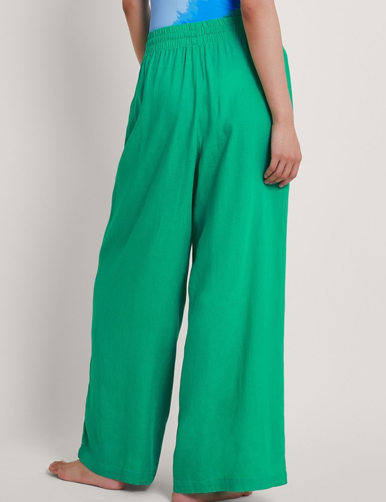Pure Linen Wide Leg Trousers 4 of 4