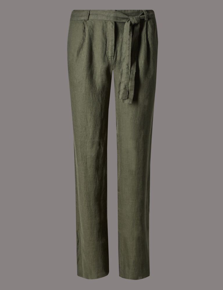 Pure Linen Wide Leg Trousers 2 of 3
