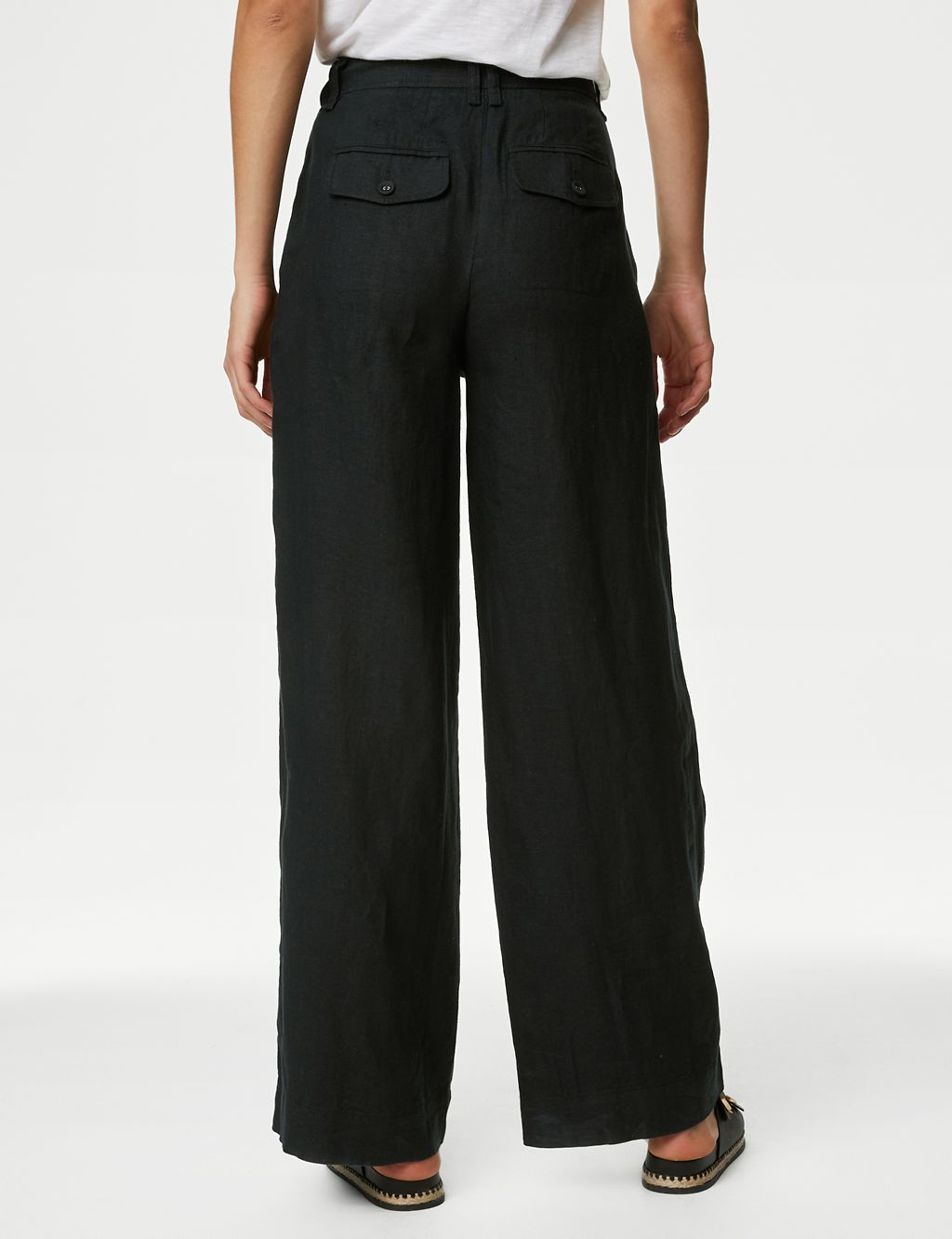 Pure Linen Wide Leg Trousers 6 of 6