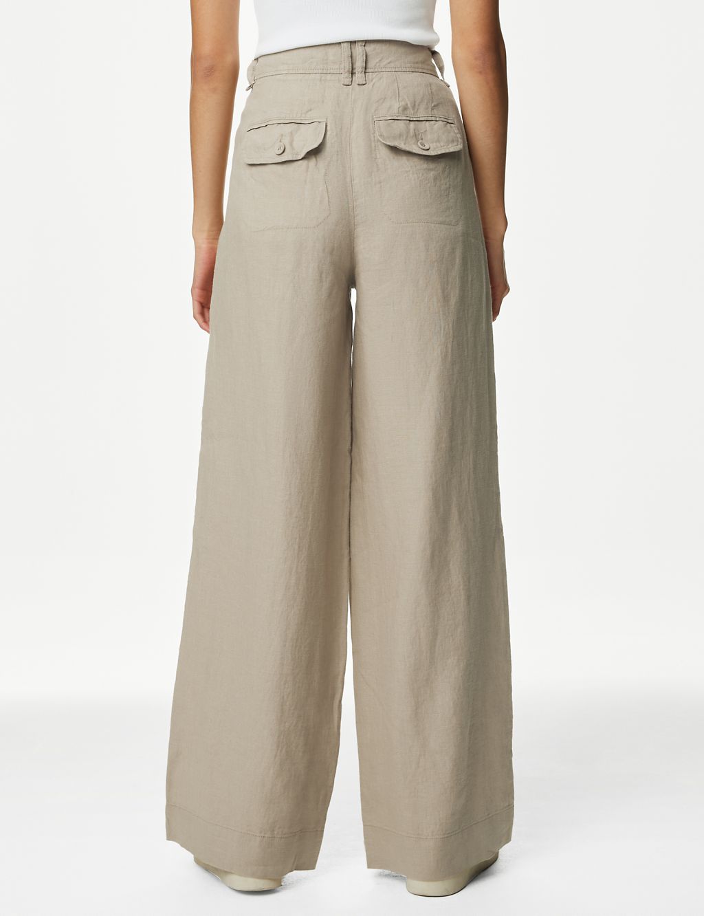 Pure Linen Wide Leg Trousers 5 of 5
