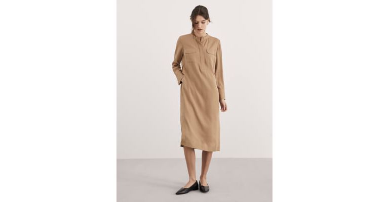 Pure Lyocell™ Belted Midi Utility Dress 1 of 7