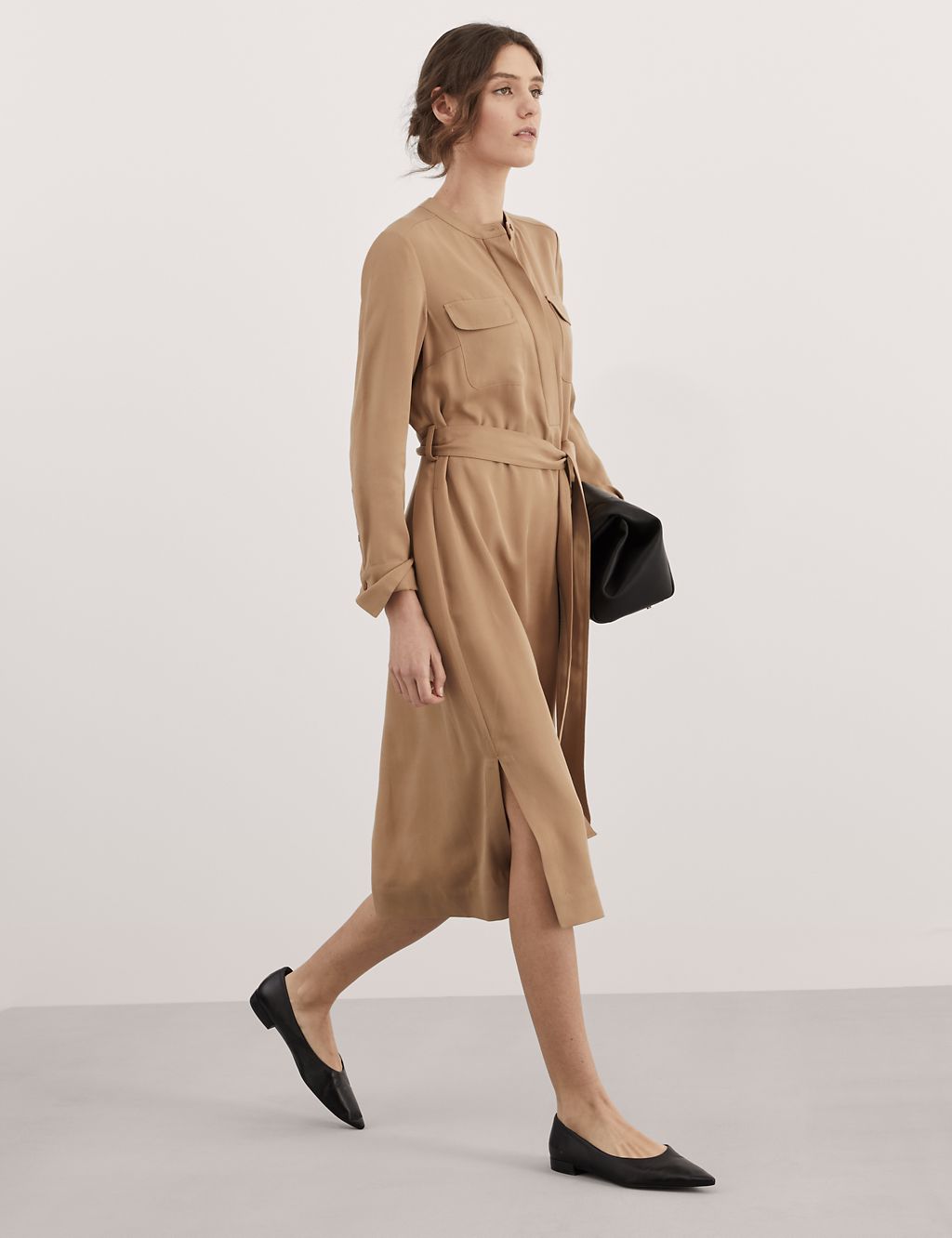 Pure Lyocell™ Belted Midi Utility Dress 6 of 7