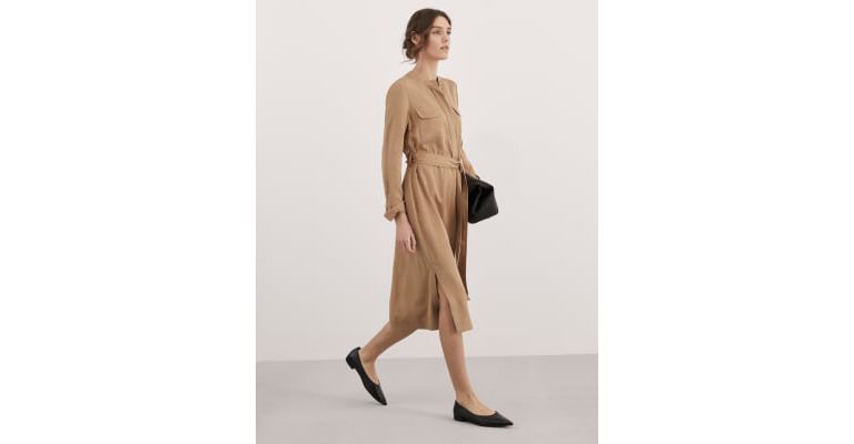 Pure Lyocell™ Belted Midi Utility Dress 4 of 7