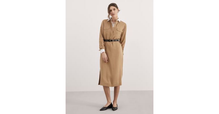 Pure Lyocell™ Belted Midi Utility Dress 6 of 7