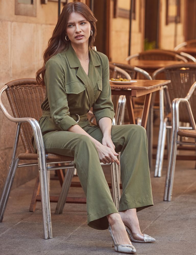 Pure Lyocell™ Belted Relaxed Jumpsuit 1 of 5