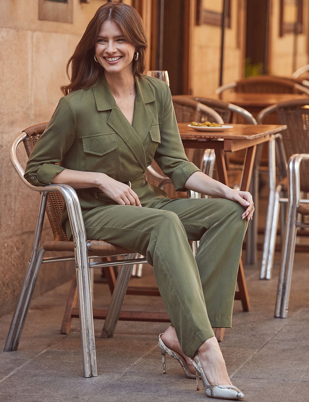 Pure Lyocell™ Belted Relaxed Jumpsuit 4 of 5