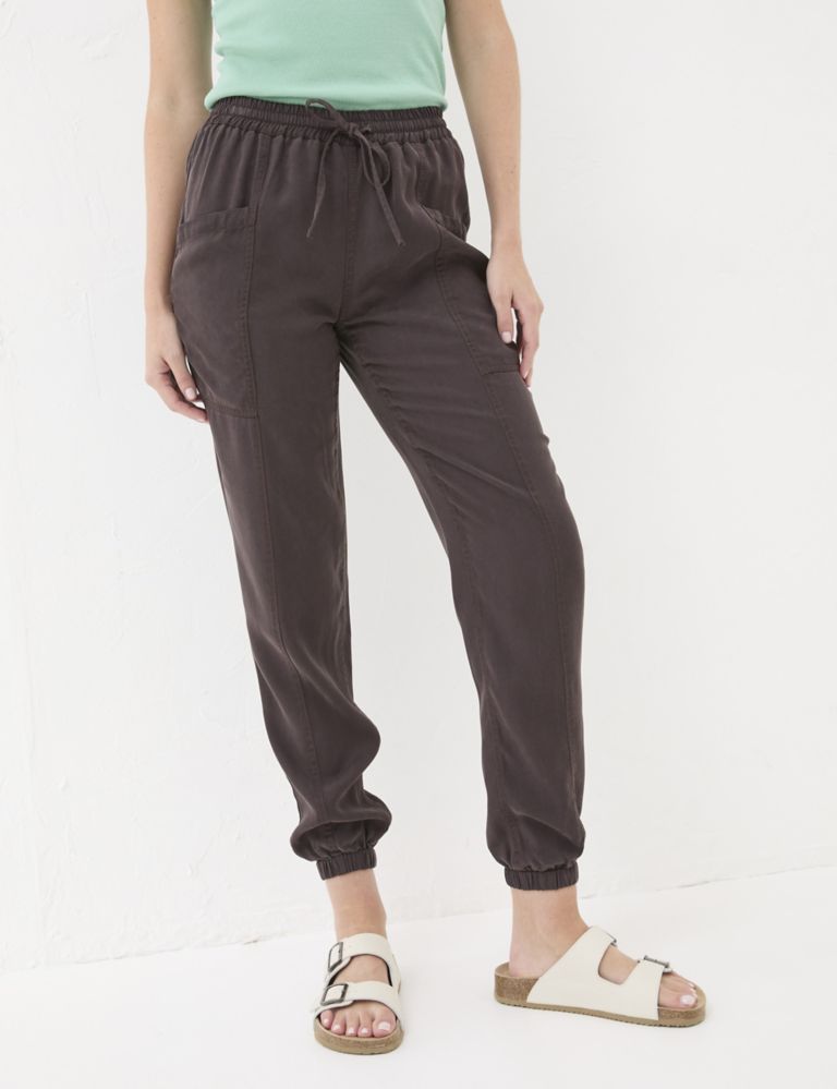 Pure Lyocell™ Drawstring Cuffed Trousers 3 of 5