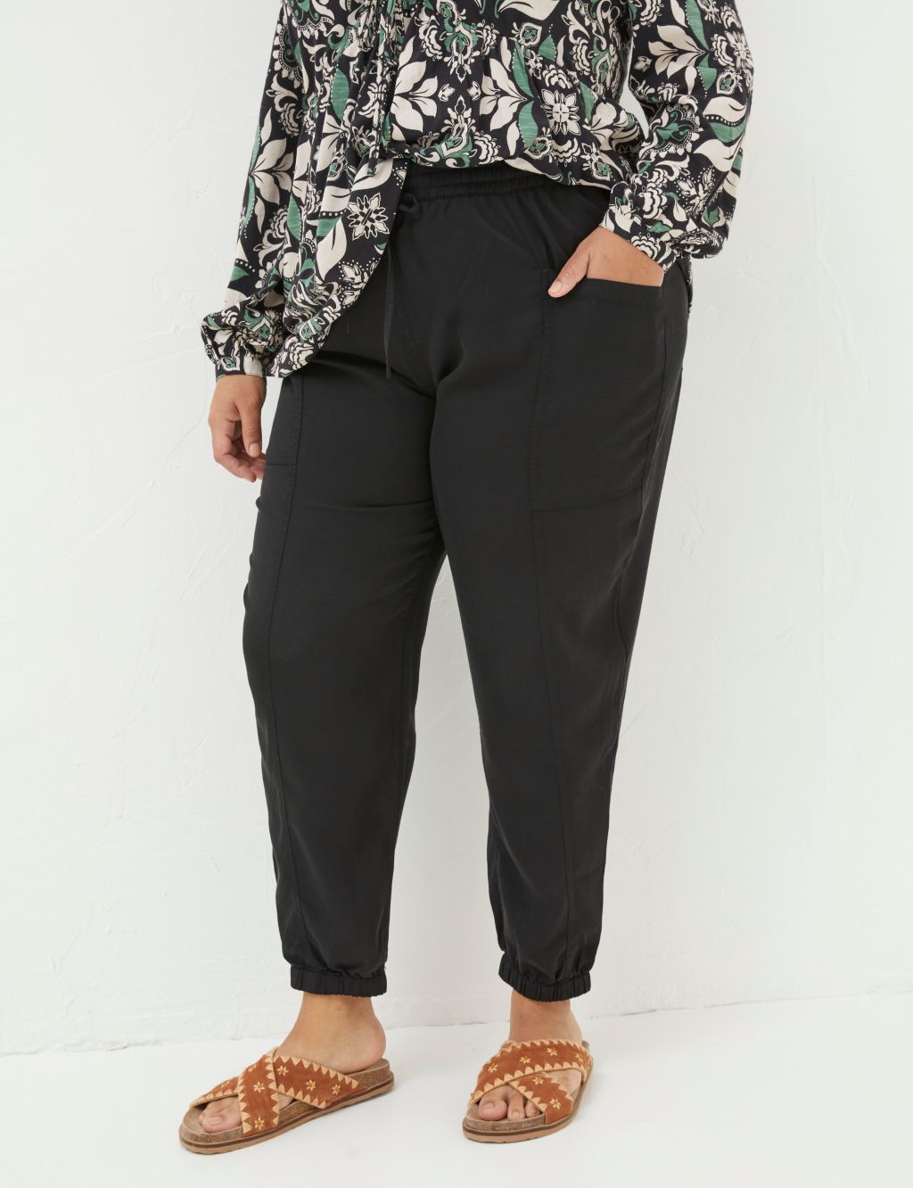 Pure Lyocell™ Drawstring Cuffed Trousers 6 of 6