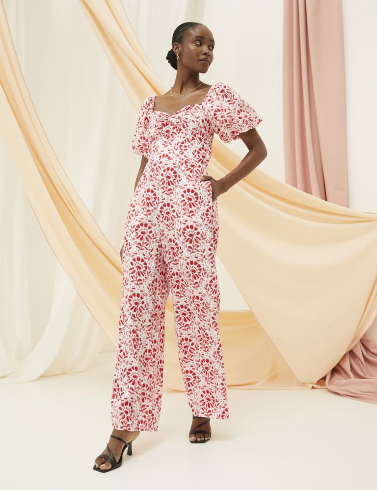 Pure Lyocell™ Floral Wide Leg Jumpsuit 1 of 6