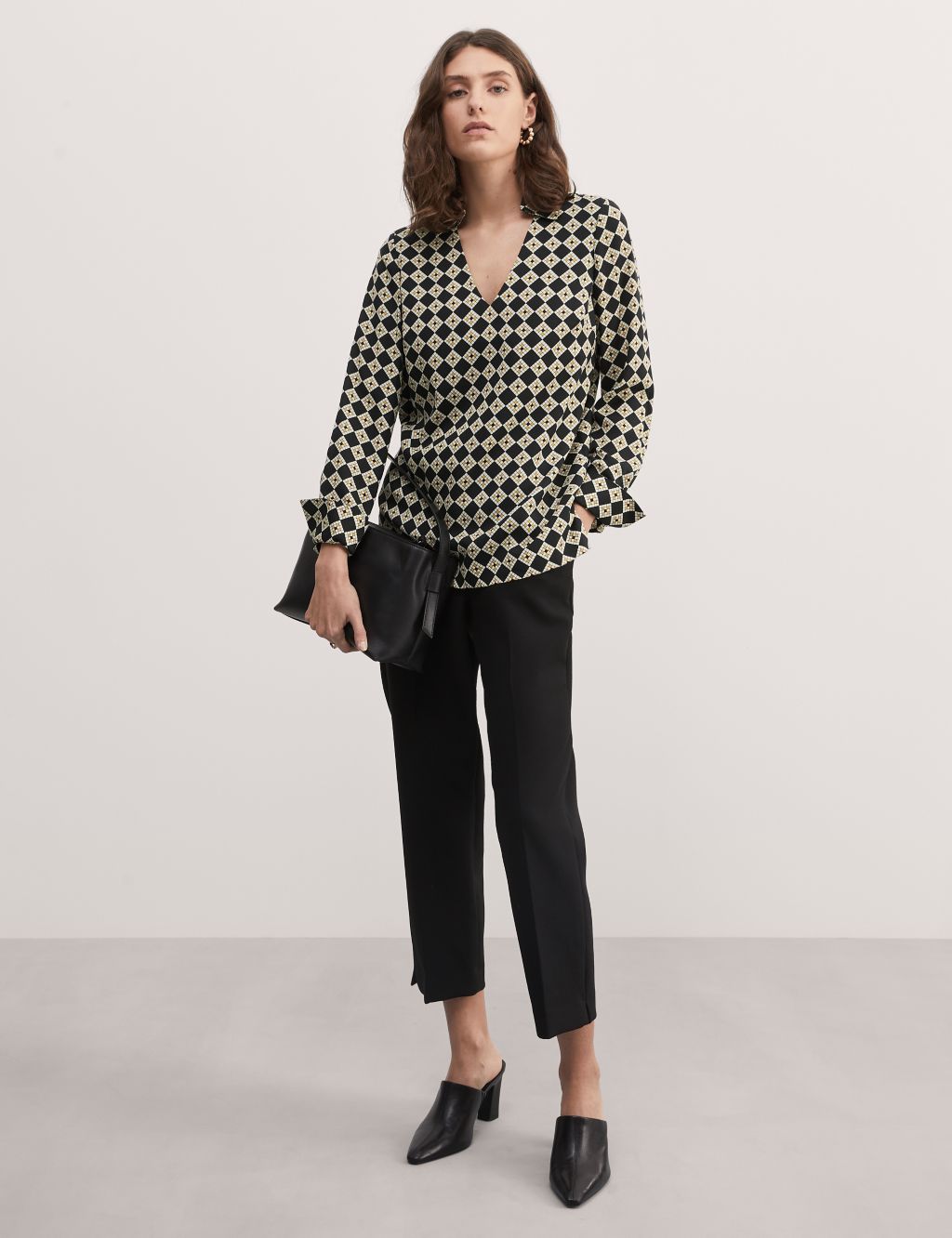 Pure Lyocell™ Geometric Collared Blouse 3 of 6