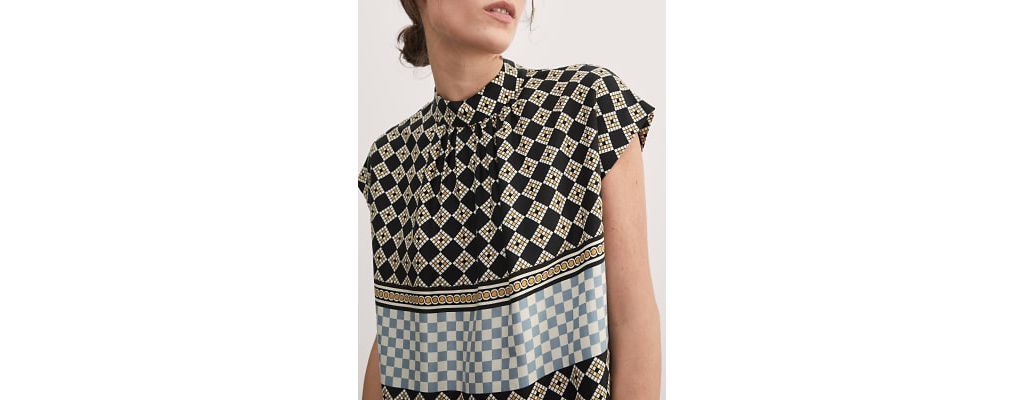 Pure Lyocell™ Printed High Neck Blouse 4 of 6
