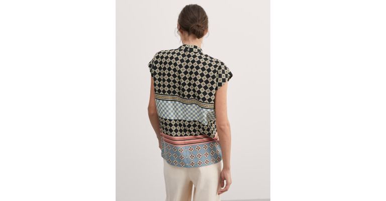 Pure Lyocell™ Printed High Neck Blouse 6 of 6