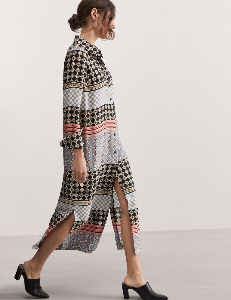 Pure Lyocell™ Printed Maxi Shirt Dress 1 of 6