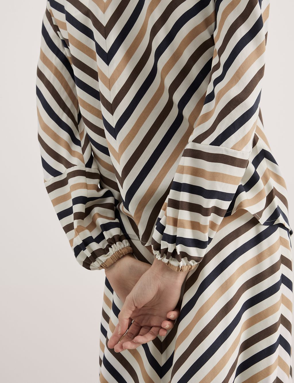 Pure Lyocell™ Striped Crew Neck Blouse 8 of 8