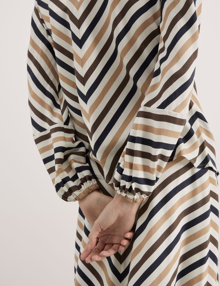 Pure Lyocell™ Striped Crew Neck Blouse 5 of 8