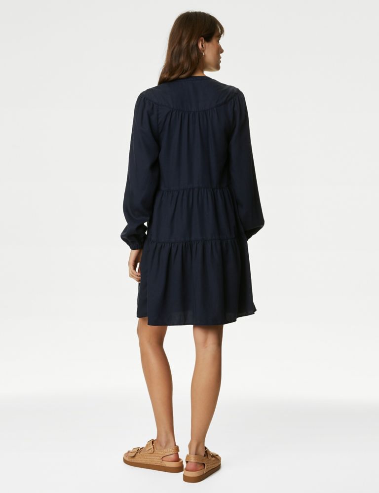 Linen Blend Tunic Dress, M&S Collection