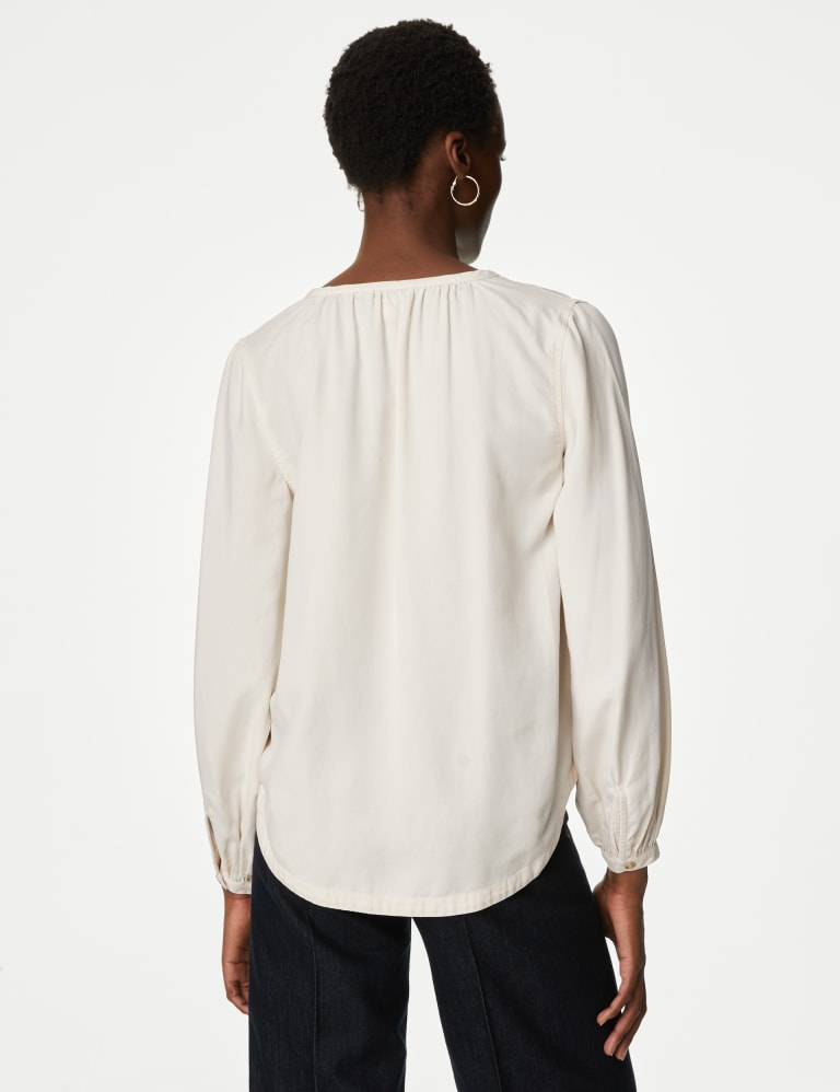 Pure Lyocell™ V-Neck Blouse 5 of 5