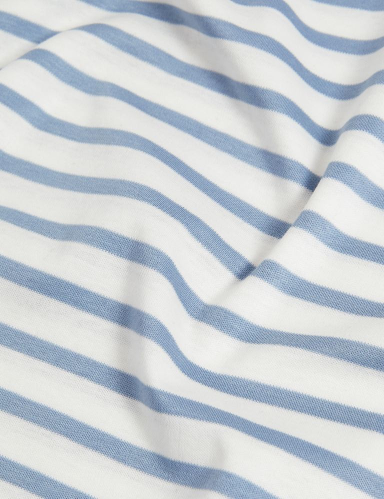 Pure Mercerised Cotton Striped T-Shirt 6 of 6