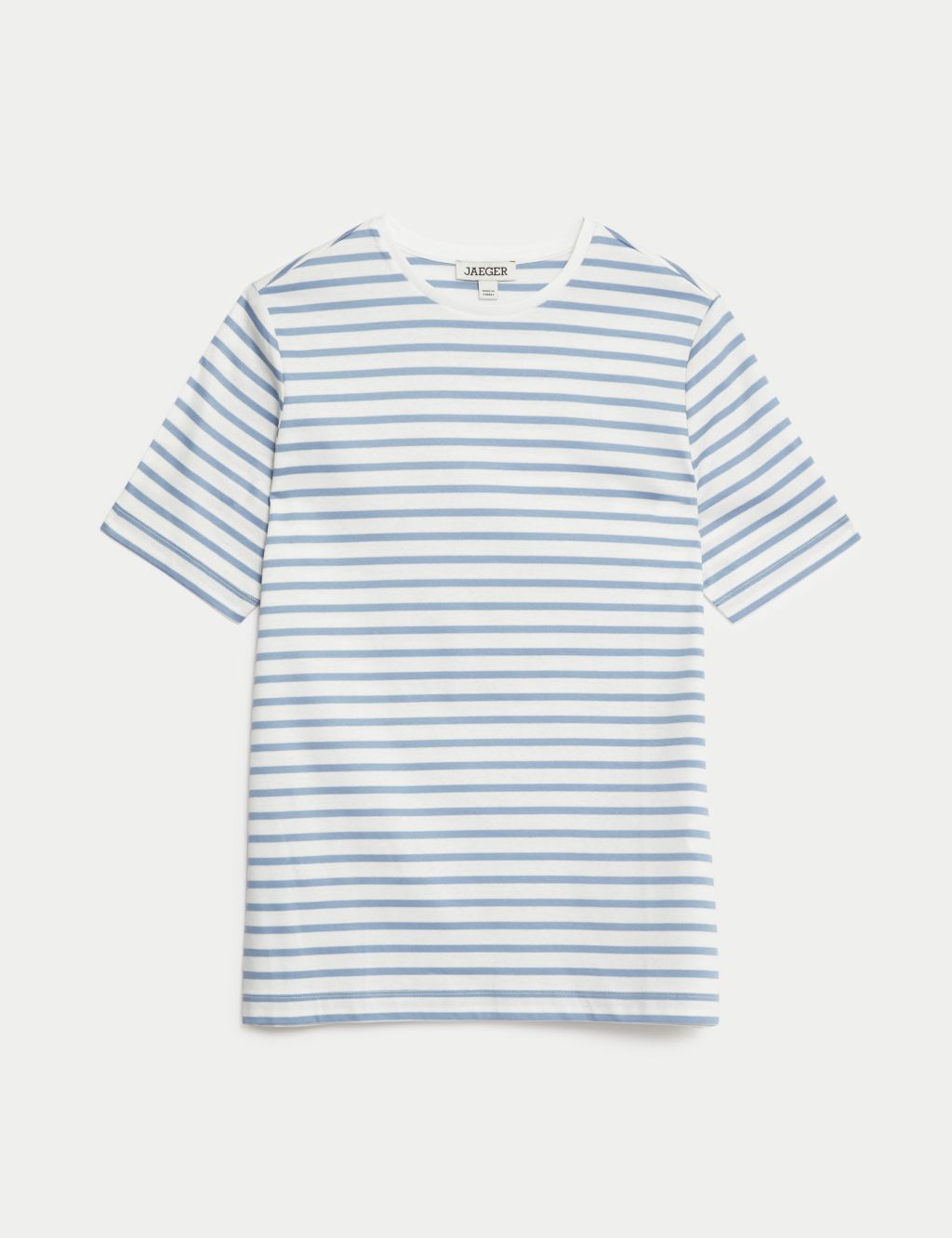 Pure Mercerised Cotton Striped T-Shirt 1 of 6