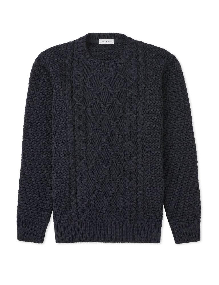 Merino cable knit sweater hotsell