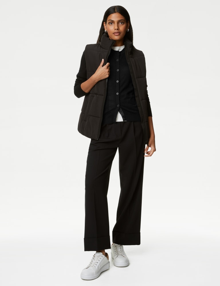 Pure Merino Wool Crew Neck Cardigan