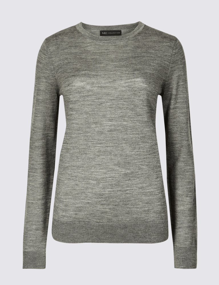 Pure Merino Wool Crew Neck Jumper 2 of 4