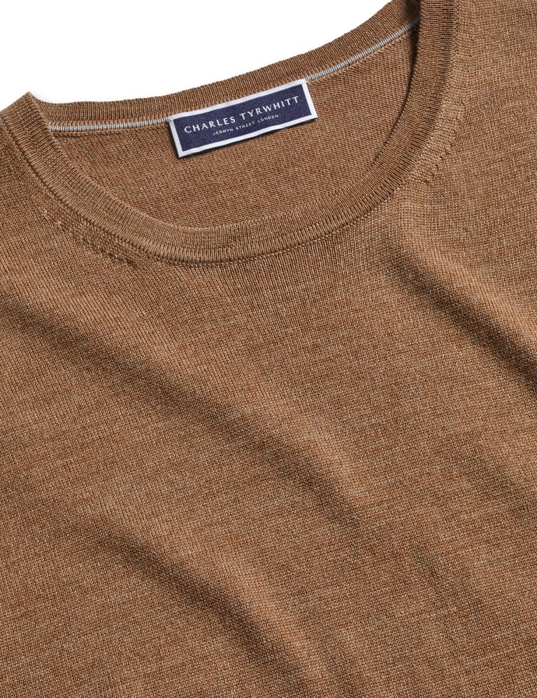 Pure Merino Wool Crew Neck Jumper 3 of 4